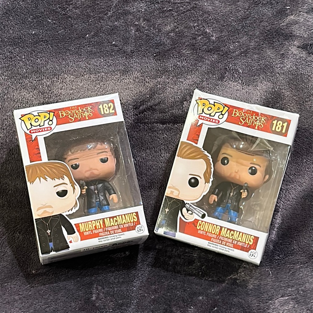 Pair of Boondock Saints Funko Pops … #181 and 182 Connor & Murphy MacManus